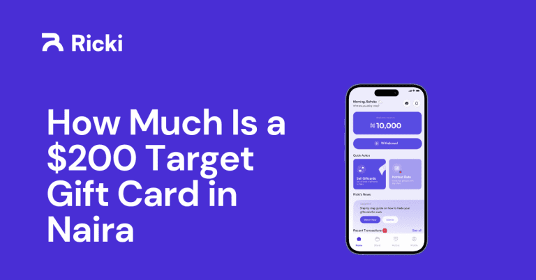 How Much Is a $200 Target Gift Card in Naira