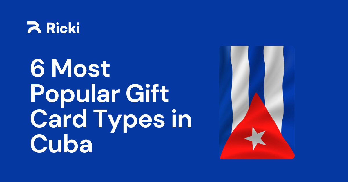 Most Popular Gift Card Types in Cuba