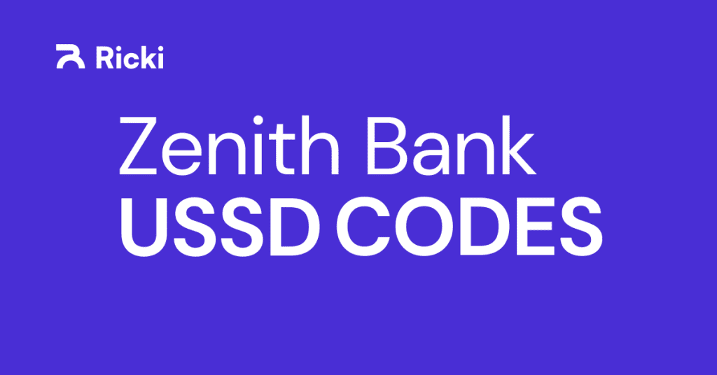 Zenith Bank USSD Codes