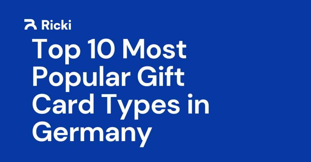 Most Popular Gift Card Types in Germany