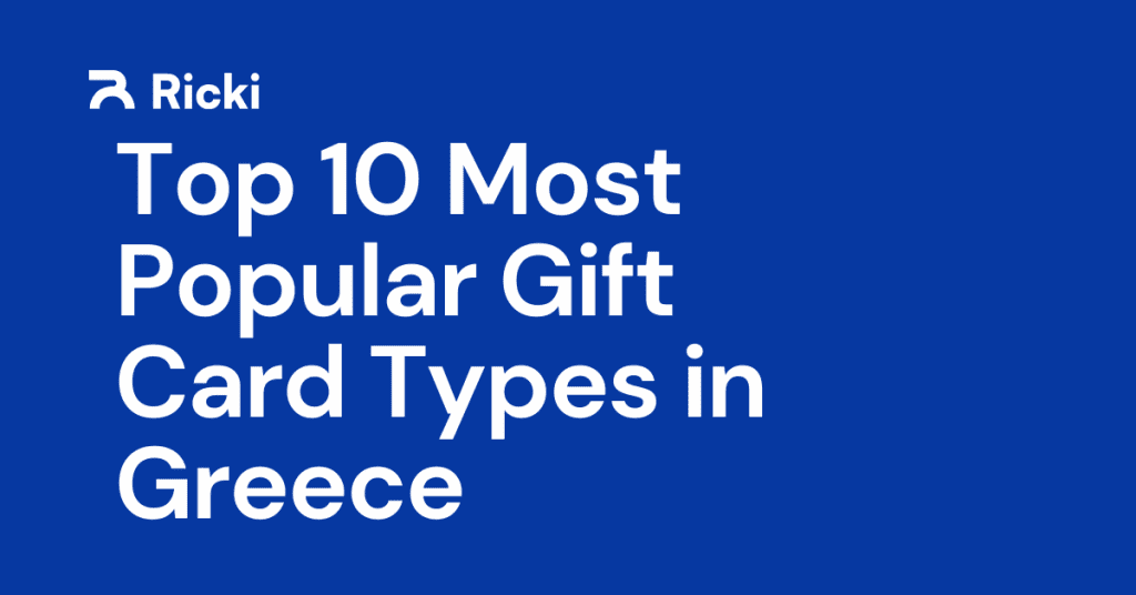 Most Popular Gift Card Types in Greece