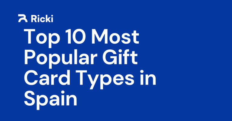 Most Popular Gift Card Types in Spain