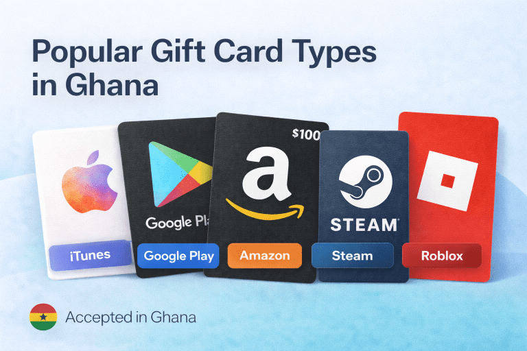 Popular Gift Card Types in Ghana