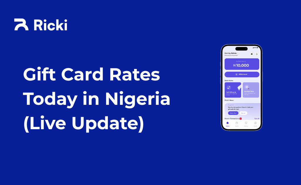 Gift Card Rates Today in Nigeria (Live Update)