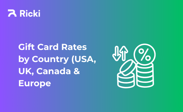 Gift Card Rates by Country (USA, UK, Canada & Europe)
